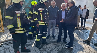 Başkan Büyükkılıç'tan Yangın Çıkan Fabrikada İnceleme