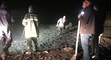 Bataklığa Saplanan Yılkı Atı, 4 Saatlik Çalışmayla Kurtarıldı