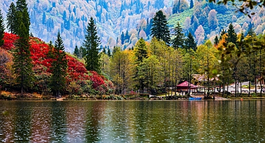 Borçka Karagöl'de Sonbaharın Renk Cümbüşü: Fotoğrafçıların Gözdesi