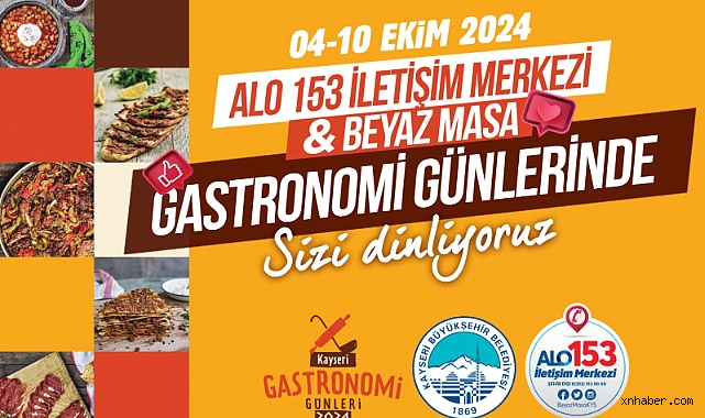 Büyükşehir Alo 153 ve Beyaz Masa, Kayseri Gastronomi Günleri’nde Vatandaşları Dinliyor