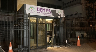 DEM Parti Genel Merkezi'ne taşlı saldırı; 1 gözaltı
