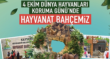 Kayseri Büyükşehir Belediyesi’nden Hayvanları Koruma Günü’nde Ücretsiz Hayvanat Bahçesi Ziyareti