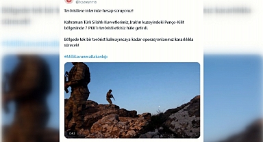 MSB: Irak'ın kuzeyinde 7 terörist etkisiz hale getirildi