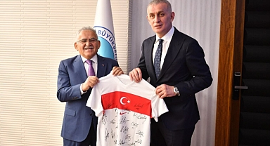 Başkan Büyükkılıç'a TFF Başkanı Hacıosmanoğlu'ndan Ziyaret