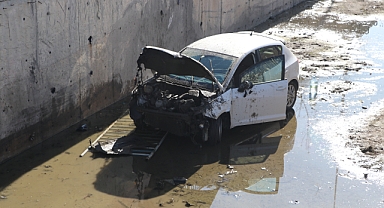 Kayseri'de Sulama Kanalına Uçan Otomobilde Hemşire Yaralandı