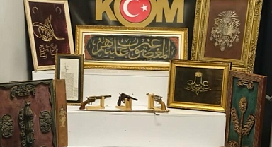 Kayseri’de Tarihi Eser Kaçakçılığı Operasyonu: 3 Tabanca, 6 Tablo ve Metal Kılıç Ele Geçirildi