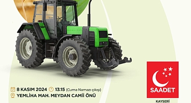 Saadet Partisi Kayseri il Başkanlığı: Yemliha'da 'Toprağa Sahip Çık, Çiftçiye Destek Ol' Basın Açıklaması Yapılacak