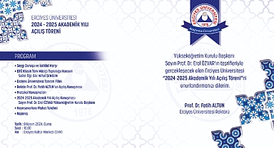 YÖK Başkanı Prof. Dr. Özvar, Erciyes Üniversitesi'nin 2024-2025 Akademik Yıl Açılış Töreni İçin Kayseri'ye Geliyor