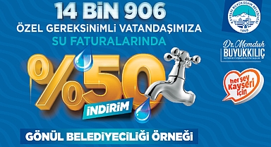 Engelli Dostu Başkan Büyükkılıç'tan Özel Destek: 14 Bin 906 Kişiye Su Faturasında Yüzde 50 İndirim