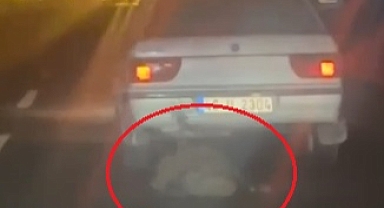 Kayseri'de otomobiline bağladığı domuzu sürükleyen şüpheli yakalandı