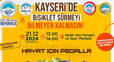 Spor A.Ş. ile Kayseri'de Bisiklet Sürmeyi Bilmeyen Kalmayacak