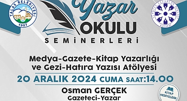 Talas’ın Yazar Okulu’nda Bu Hafta Osman Gerçek Gençlerle Buluşuyor