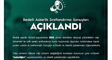 Bedelli askerlik sınıflandırma sonuçları açıklandı