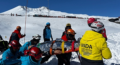 Erciyes'te 152 personelin katılımıyla çığ tatbikatı