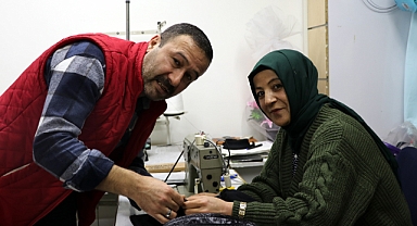 Fabrikada çalışan terzi çift, kendi işlerinin patronu oldu