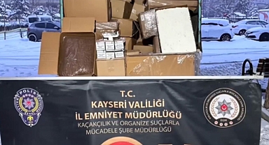 Kayseri’de 1 ton 200 kilogram kaçak tütün ele geçirildi