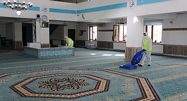 Talas’ta Ramazan’a Özel Camilerde Temizlik ve Dezenfeksiyon Seferberliği