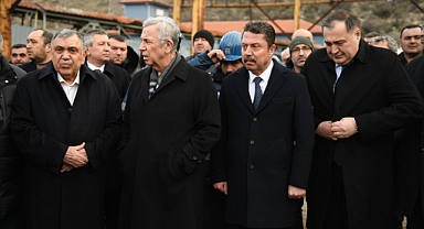 Mansur Yavaş, Çayırhan'da madencilerle bir araya geldi