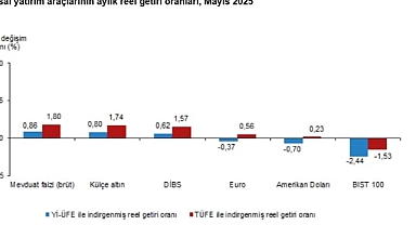 TÜİK: Aylık en yüksek reel getiri mevduat faizi oldu