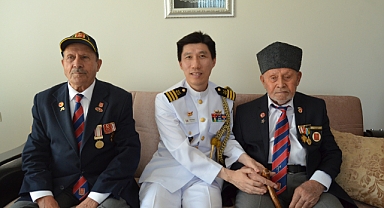 Güney Kore Savunma Ataşesi Lee, Aksaray'ın hayattaki tek Kore gazisini ziyaret etti