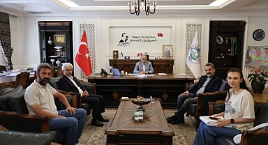 Başkan Yalçın, Üzüm İnşaat Sahibi Fatih Üzüm’ü Ağırladı