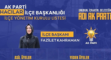 AK Parti Hacılar İlçe Başkanlığı Yeni Yönetim Kurulunu Açıkladı
