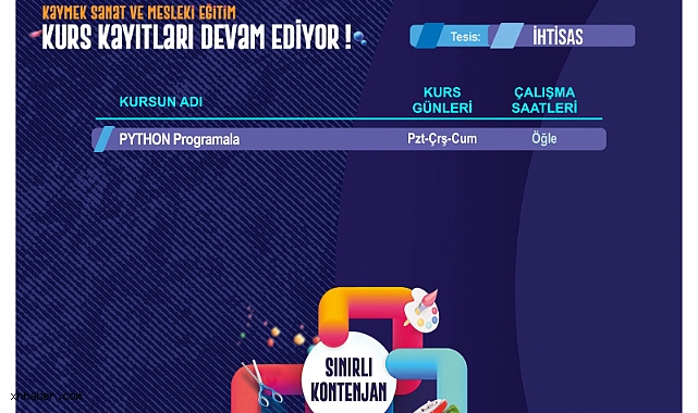 Kayseri Büyükşehir’den Gençlere Ücretsiz Python Programlama Fırsatı