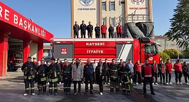 Kayseri Büyükşehir’den Stajyer Lise Öğrencilerine İtfaiye Eğitimi
