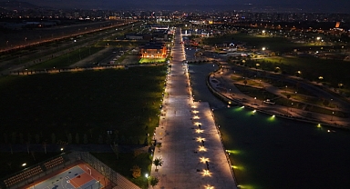 Kayseri Millet Bahçesi LED Işıklarla Büyüledi: 1,5 Km’lik İskele Yoluna 65 Yeni Direk