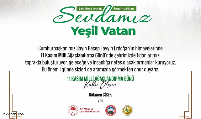 “Sevdamız Yeşil Vatan” Fidan Dikim Programı Kayseri’de Gerçekleşecek
