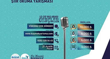 Kayseri’de Faruk Nafiz Çamlıbel Şiir Okuma Yarışması Başvuruları Devam Ediyor