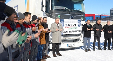 Melikgazi’den Gazze’ye Yardım Tırı Uğurlandı