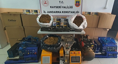 Kayseri’de Jandarmadan Kaçak Tütün ve Makaron Operasyonu