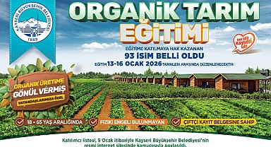 Organik Tarımda Yeni Dönem: Kayseri’de Eğitime Katılacak İsimler Açıklandı