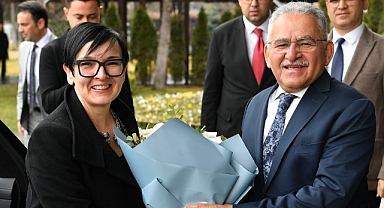 Kayseri Büyükşehir Belediye Başkanı Memduh Büyükkılıç, Avusturya Büyükelçisi Gabriele Juen'i Ağırladı