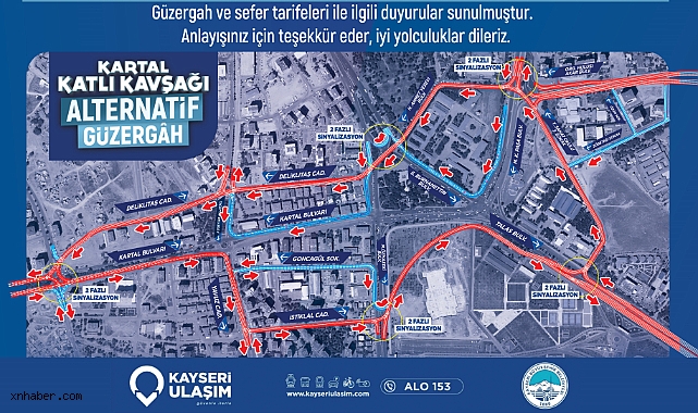 Kayseri'de Ulaşımda Dev Adım: Kartal Katlı Kavşağı Projesi Başladı! İşte Kapanacak Yollar ve Alternatif Güzergâhlar