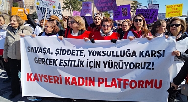 Kayseri’de 8 Mart Kadınlar Günü Yürüyüşü: Kadın Cinayetlerine Tepki Büyüyor