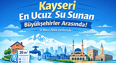Kayseri, Türkiye'nin En Ucuz Su Sunan Büyükşehirleri Arasında