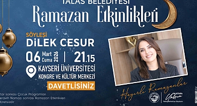 Talas’ta Ramazan Kültür ve Sanat Şöleni Devam Ediyor! Ünlü İsimler Sahne Alacak