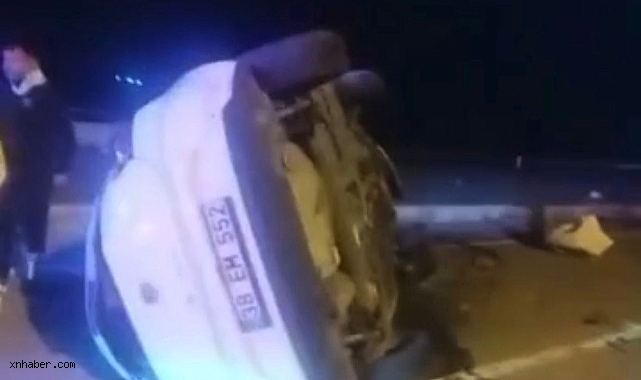 Kayseri Bünyan’da otomobil devrildi: 1 kişi yaralandı