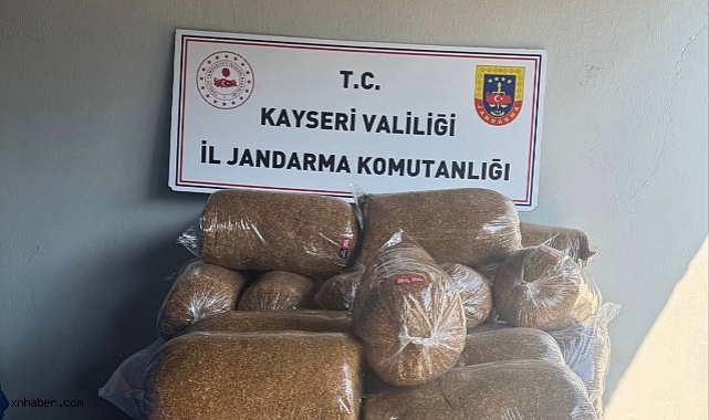 Kayseri Pınarbaşı’nda 350 kilo kaçak tütün ele geçirildi: 1 kişi gözaltında