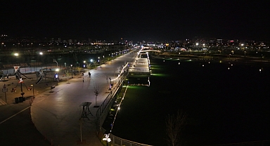 Kayseri’de Recep Tayyip Erdoğan Millet Bahçesi’ne Modern Aydınlatma Dokunuşu