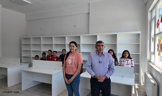 BÜYÜKŞEHİR'DEN AKKIŞLA'DAKİ İLKOKULA KÜTÜPHANE DESTEĞİ