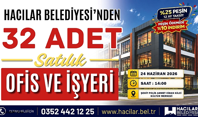 Hacılar’da Ticaretin Yeni Adresi: 32 İş Yeri İhaleye Çıkıyor