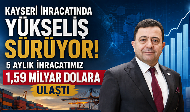 Kayseri OSB Başkanı Yalçın: “5 aylık ihracatımız 1 milyar 590 milyon dolara ulaştı”