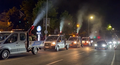 Talas’ta Gece Boyu İlaçlama Mesaisi