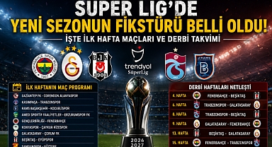 Süper Lig'de Yeni Sezonun Fikstürü Belli Oldu! İşte İlk Hafta Maçları ve Derbi Takvimi
