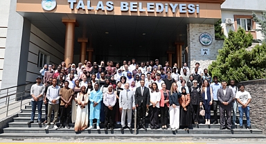 Talas'ta uluslararası öğrenciler Belediye Başkanı Mustafa Yalçın ile buluştu